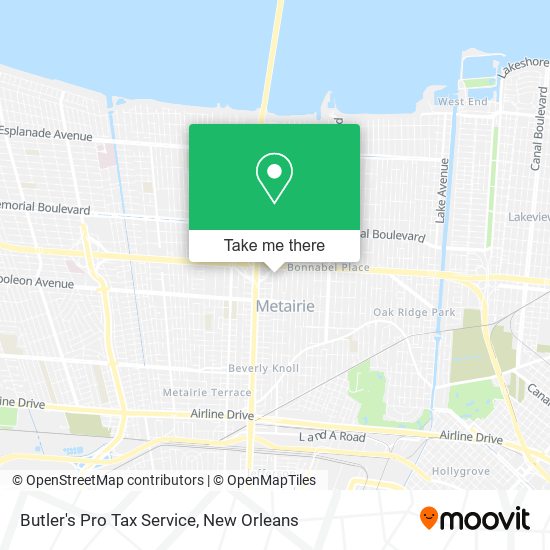 Butler's Pro Tax Service map