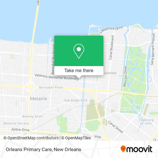 Orleans Primary Care map