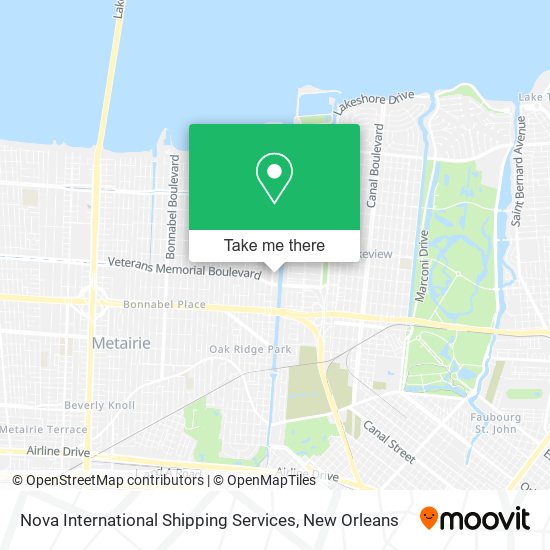 Nova International Shipping Services map