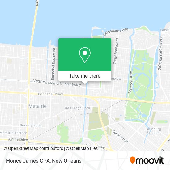 Horice James CPA map