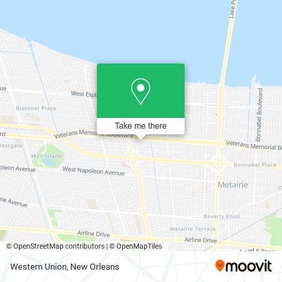Mapa de Western Union