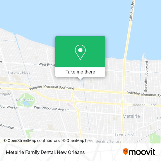 Mapa de Metairie Family Dental