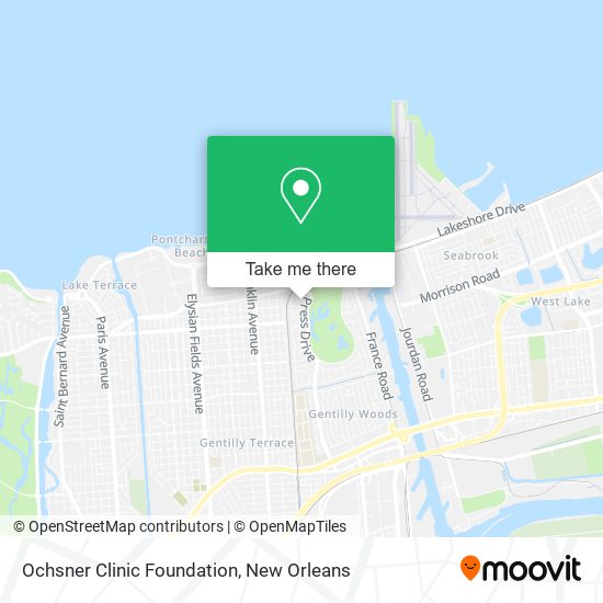 Mapa de Ochsner Clinic Foundation