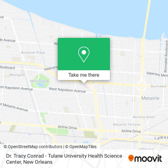 Dr. Tracy Conrad - Tulane University Health Science Center map
