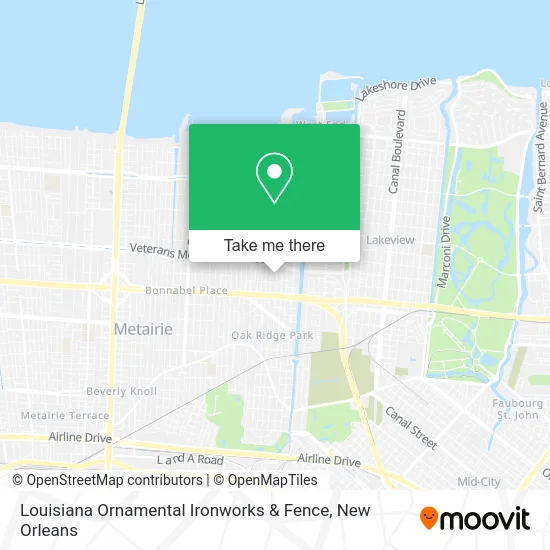 Louisiana Ornamental Ironworks & Fence map