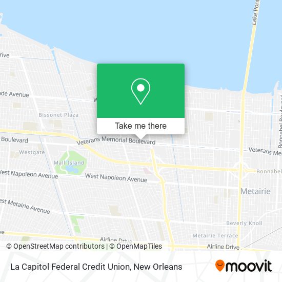 La Capitol Federal Credit Union map
