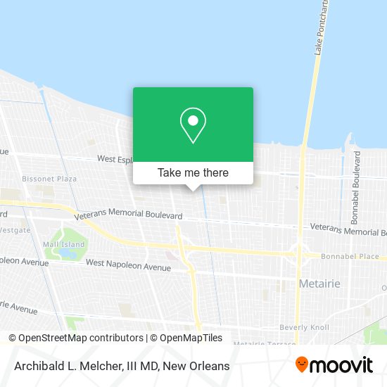 Archibald L. Melcher, III MD map