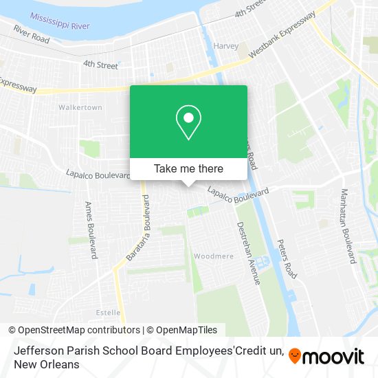 Mapa de Jefferson Parish School Board Employees'Credit un