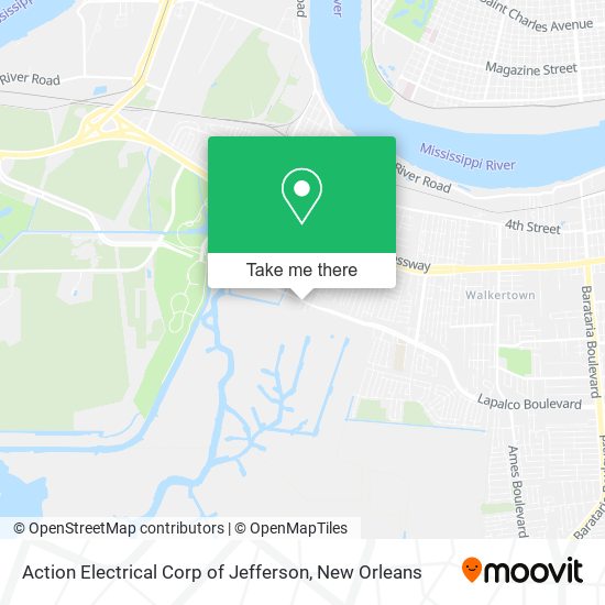 Action Electrical Corp of Jefferson map