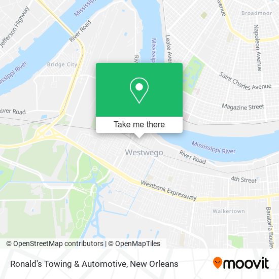 Ronald's Towing & Automotive map