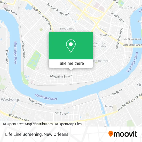Life Line Screening map