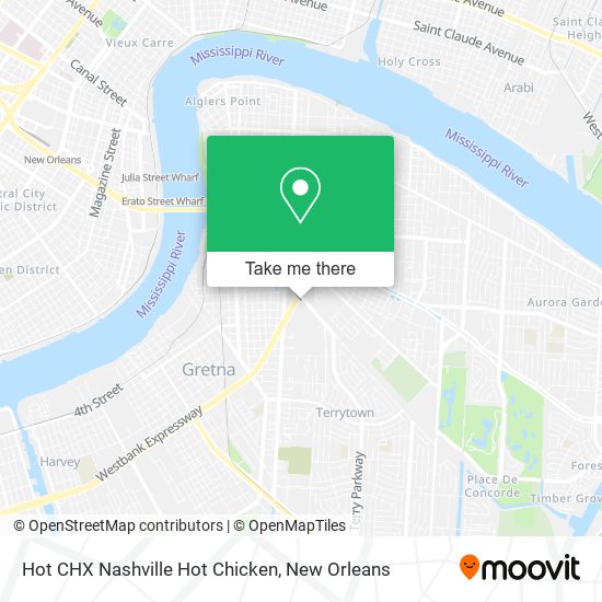 Hot CHX Nashville Hot Chicken map