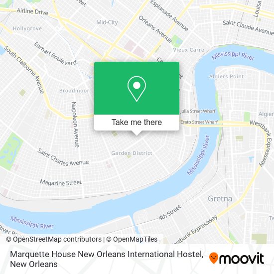 Mapa de Marquette House New Orleans International Hostel