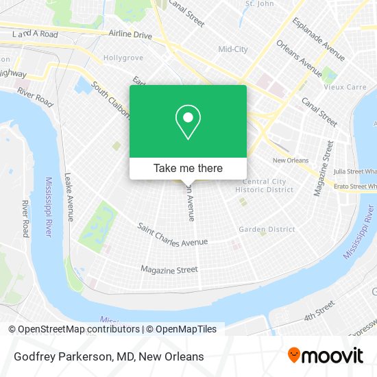 Godfrey Parkerson, MD map