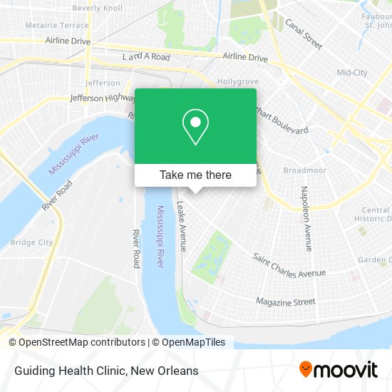 Guiding Health Clinic map