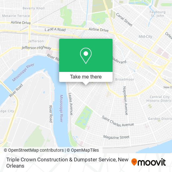 Mapa de Triple Crown Construction & Dumpster Service