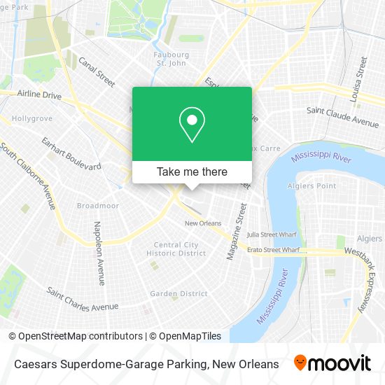 Caesars Superdome-Garage Parking map