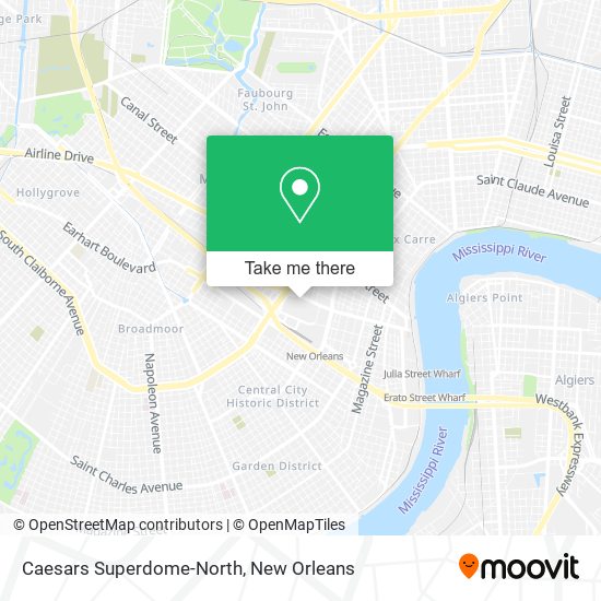 Mapa de Caesars Superdome-North