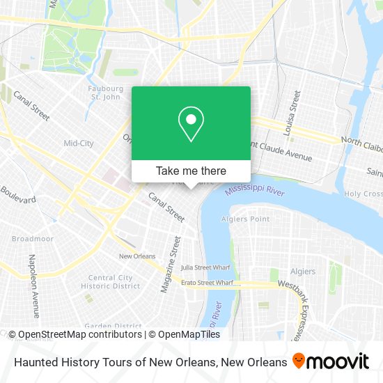 Haunted History Tours of New Orleans map