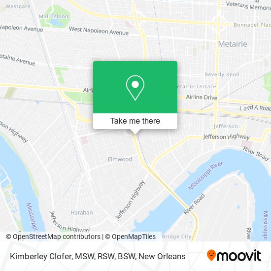 Mapa de Kimberley Clofer, MSW, RSW, BSW
