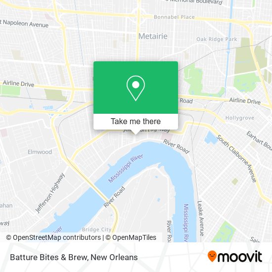 Batture Bites & Brew map