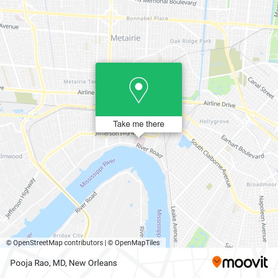 Mapa de Pooja Rao, MD