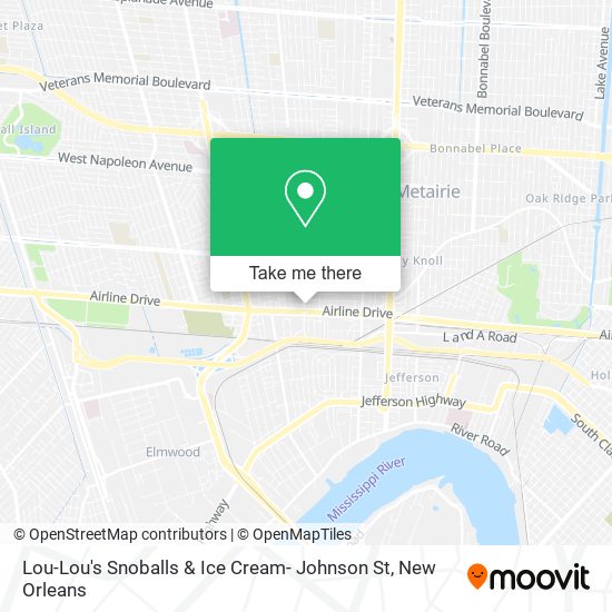 Mapa de Lou-Lou's Snoballs & Ice Cream- Johnson St