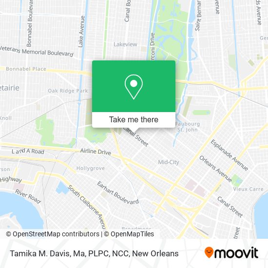 Mapa de Tamika M. Davis, Ma, PLPC, NCC