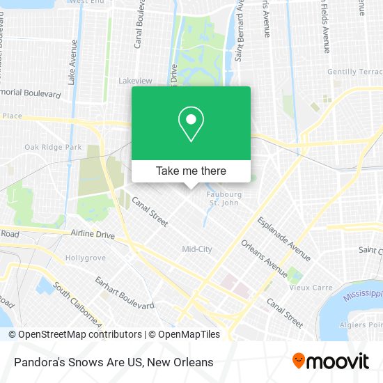 Pandora's Snows Are US map
