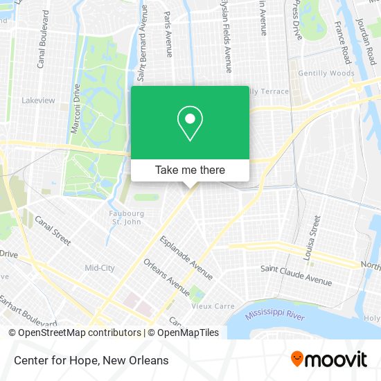 Mapa de Center for Hope