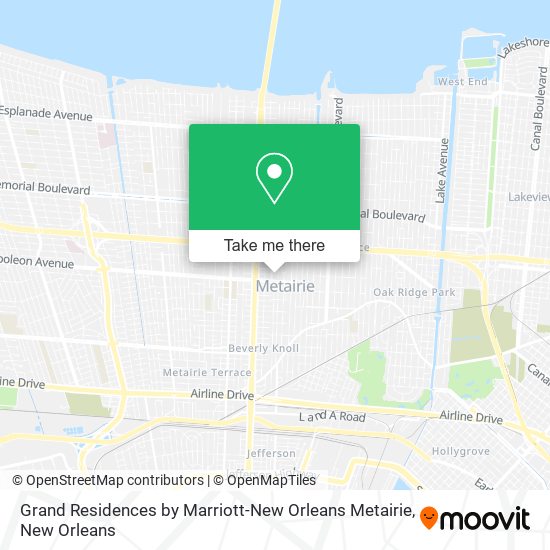 Grand Residences by Marriott-New Orleans Metairie map