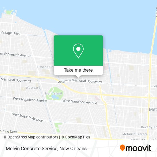 Melvin Concrete Service map