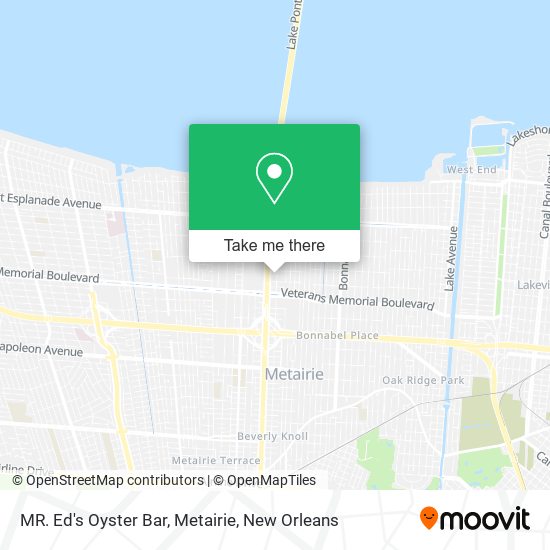 Mapa de MR. Ed's Oyster Bar, Metairie