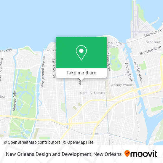 Mapa de New Orleans Design and Development