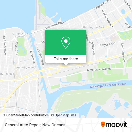 General Auto Repair map