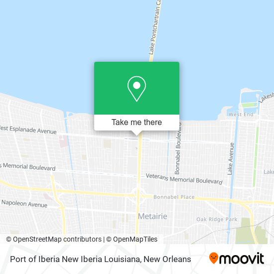Port of Iberia New Iberia Louisiana map