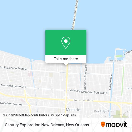 Mapa de Century Exploration New Orleans
