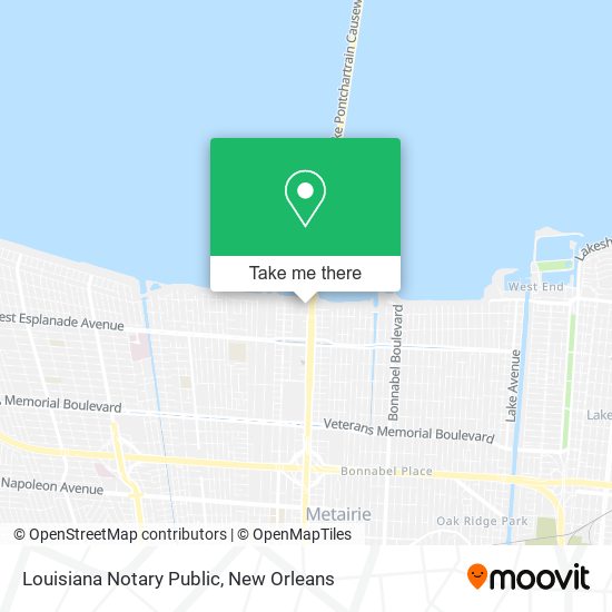 Mapa de Louisiana Notary Public