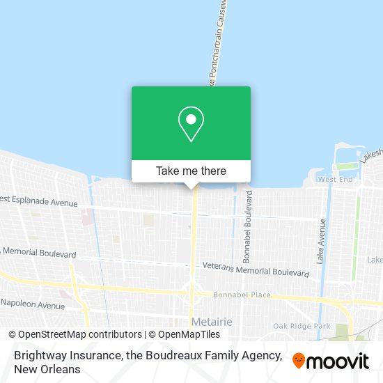 Mapa de Brightway Insurance, the Boudreaux Family Agency