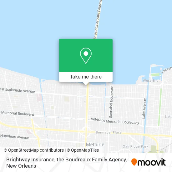 Brightway Insurance, the Boudreaux Family Agency map