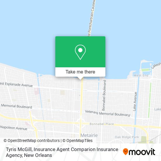 Mapa de Tyris McGill, Insurance Agent Comparion Insurance Agency