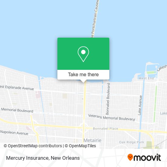 Mercury Insurance map