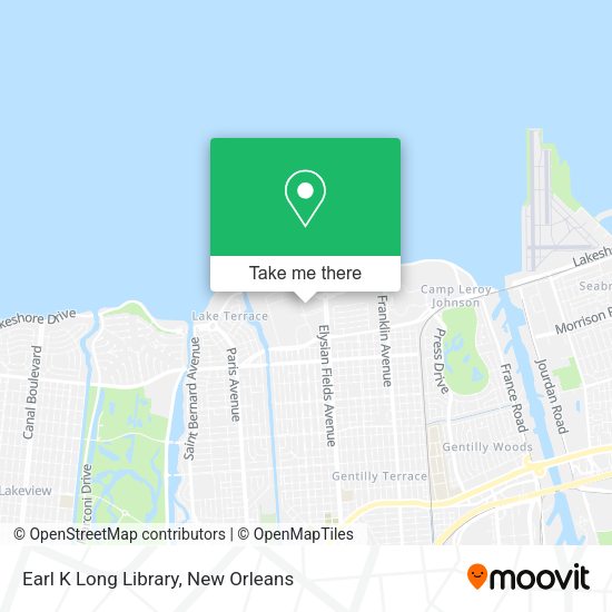 Earl K Long Library map