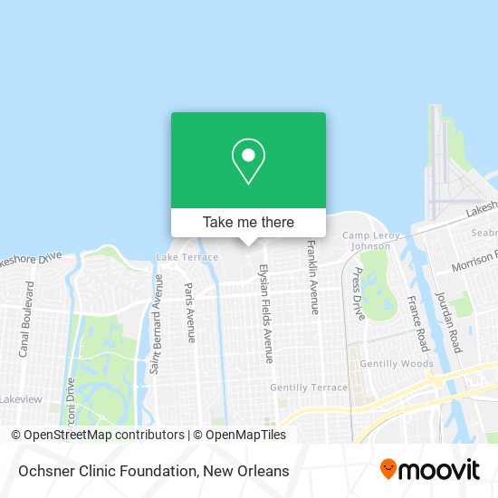 Ochsner Clinic Foundation map