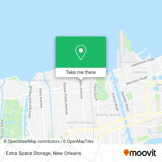 Extra Space Storage map