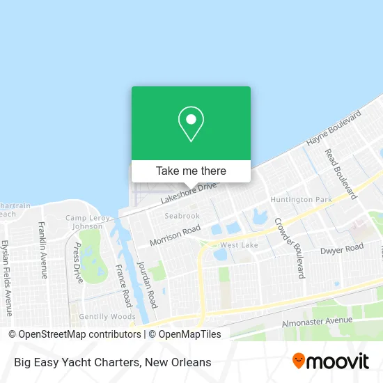 Big Easy Yacht Charters map