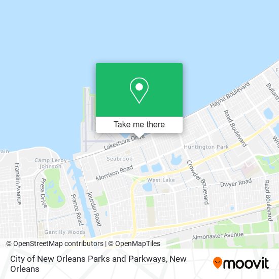 Mapa de City of New Orleans Parks and Parkways