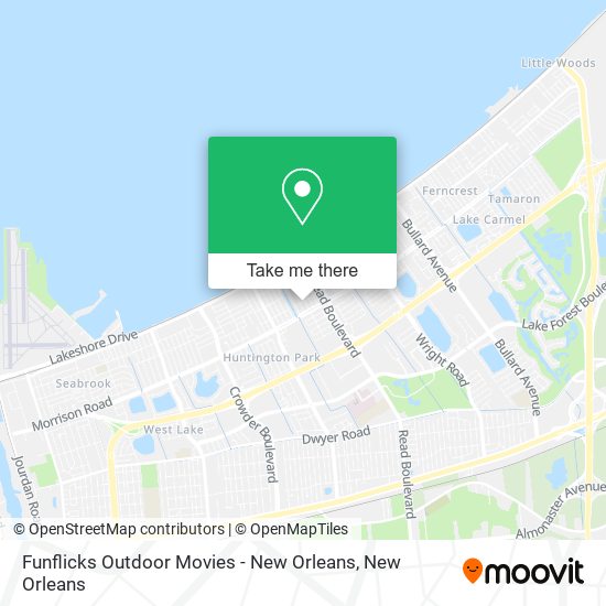 Funflicks Outdoor Movies - New Orleans map