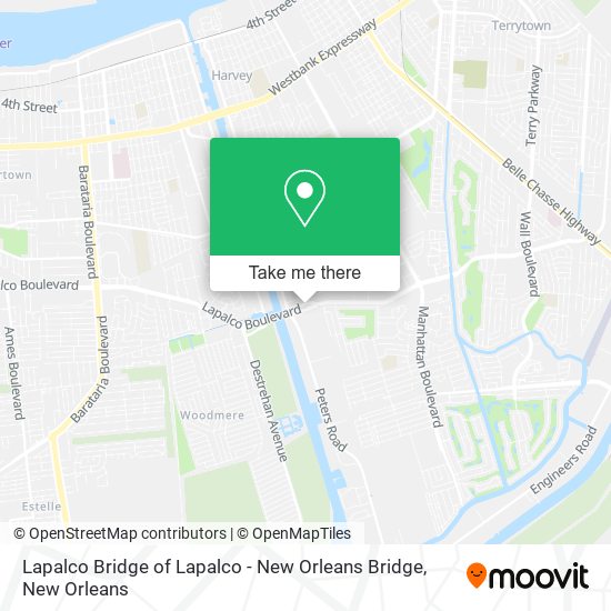 Lapalco Bridge of Lapalco - New Orleans Bridge map