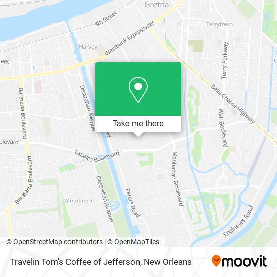 Travelin Tom's Coffee of Jefferson map